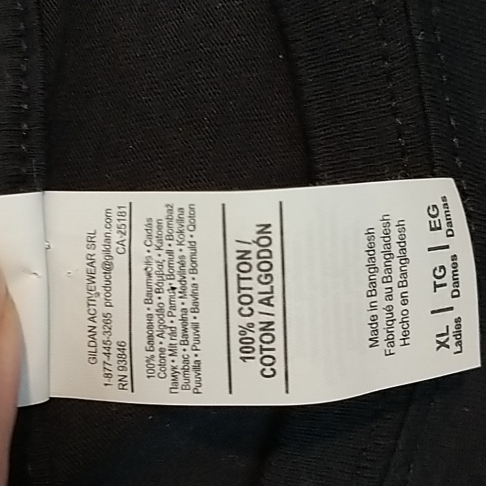 GILDAN "I AM VACCINATED" Black Tee Shirt XL - Picture 5 of 7